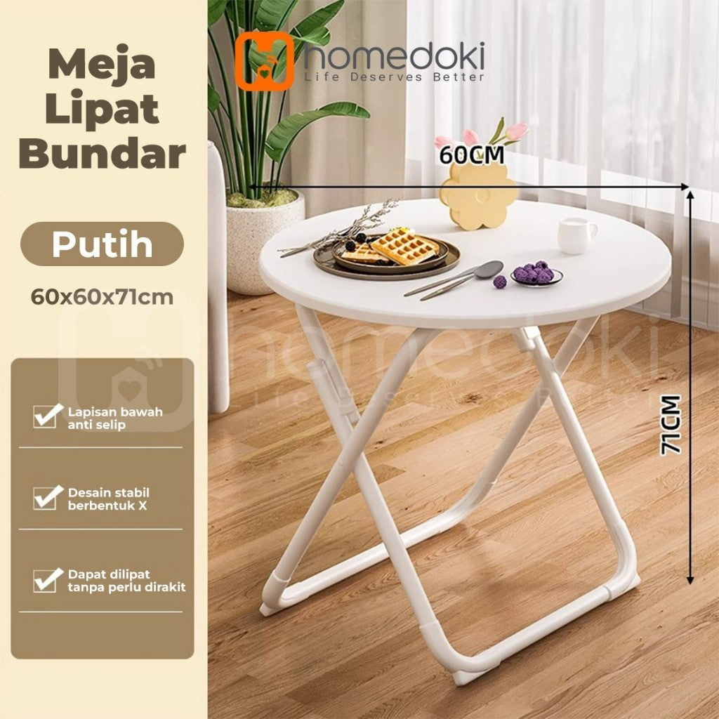 Pekanbaru Homedoki Meja Makan Lipat/Meja Makan/Meja Lipat/Meja Makan Serbaguna/Meja Makan Portable