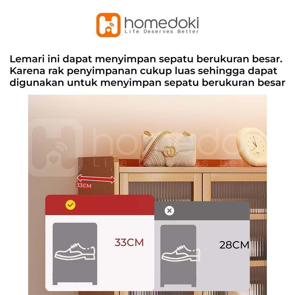 Pekanbaru Homedoki  Lemari Sepatu Serbaguna Tertutup/Lemari Sepatu Rotan/Lemari Kayu Minimalis/Lemari Sepatu Tertutup /Rak Sepatu