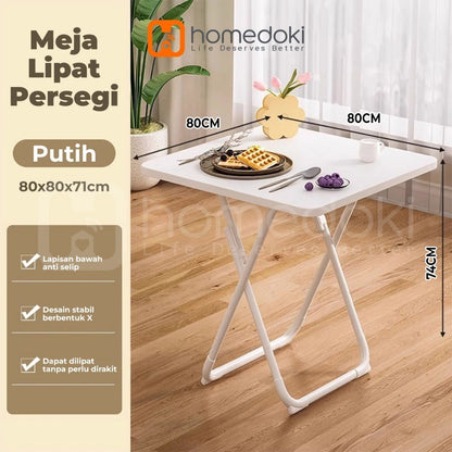 Pekanbaru Homedoki Meja Makan Lipat/Meja Makan/Meja Lipat/Meja Makan Serbaguna/Meja Makan Portable