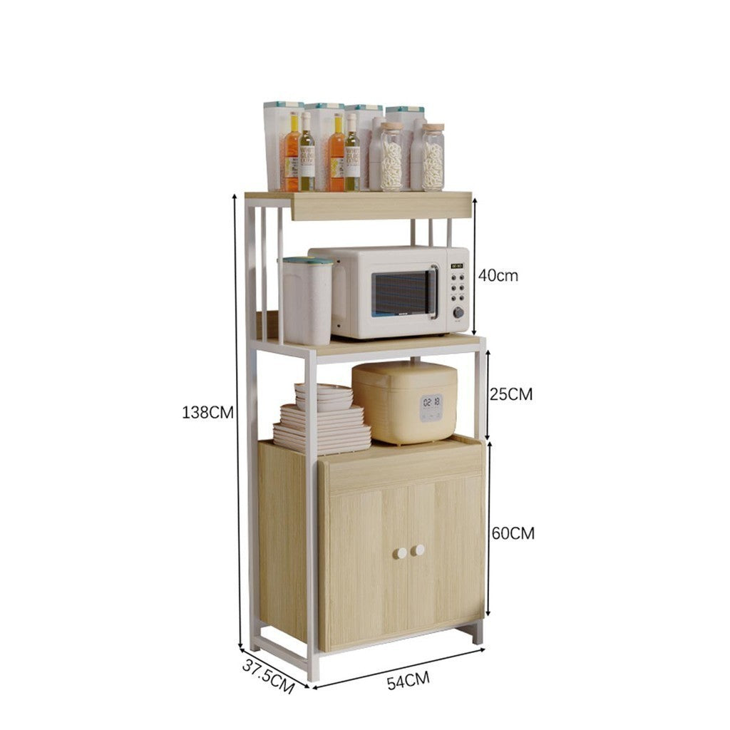 Pekanbaru Homedoki Rak Oven Microwave / Lemari Dapur / Rak Dapur Multifungsi / Lemari Dapur Sederhana