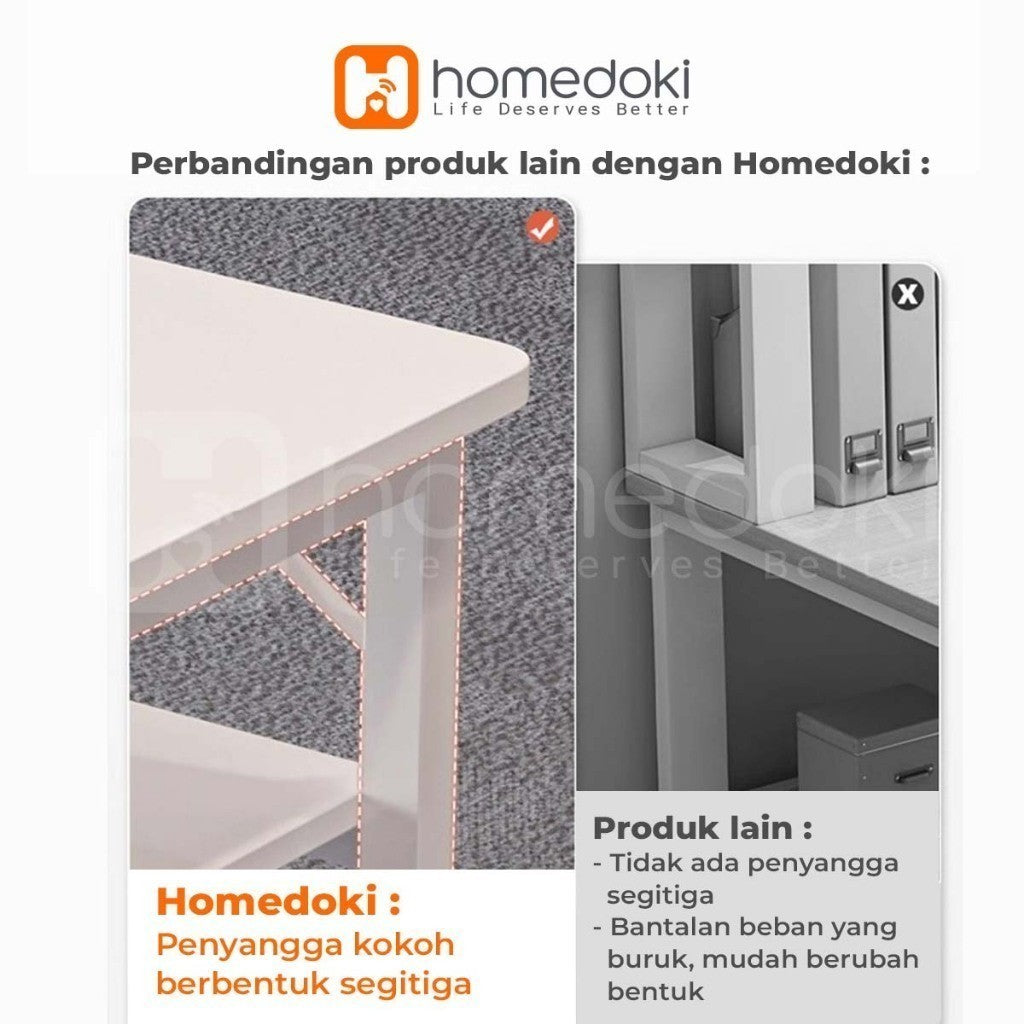 Pekanbaru Homedoki Meja Belajar 120Cm / Meja Kantor / Meja Komputer / Meja Kerja / Meja Kamar / Meja Rias / Meja Makan Minimalis / Meja Kamar Tidur