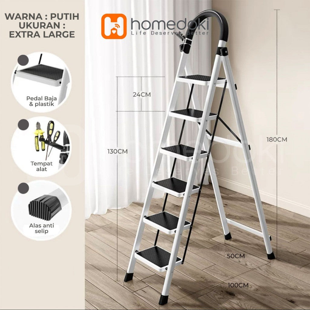 Pekanbaru Homedoki Tangga Lipat Aluminium/Tangga Besi/Tangga Lipat/Tangga 9/10/11/12 Steps