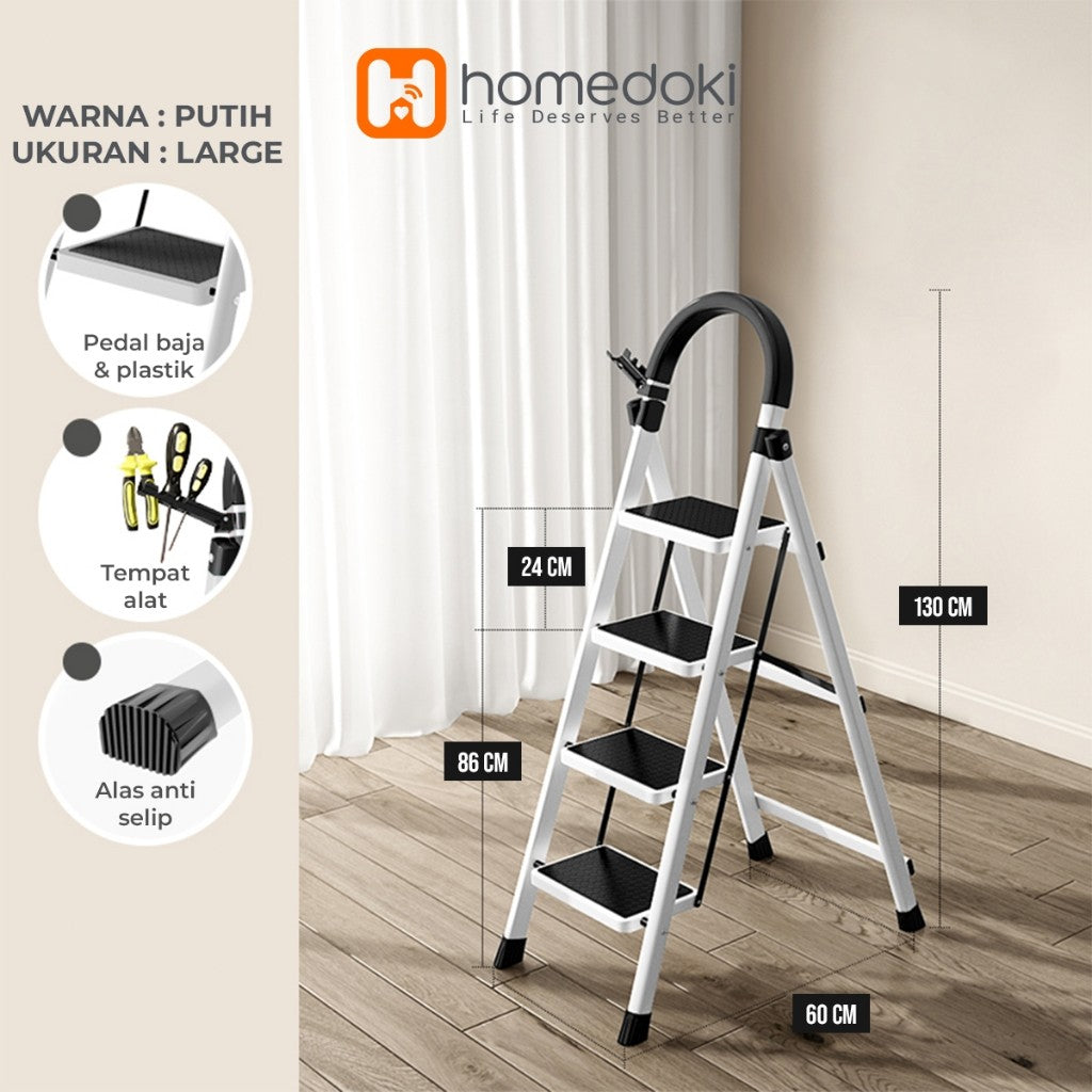 Pekanbaru Homedoki Tangga Lipat Aluminium/Tangga Besi/Tangga Lipat/Tangga 9/10/11/12 Steps