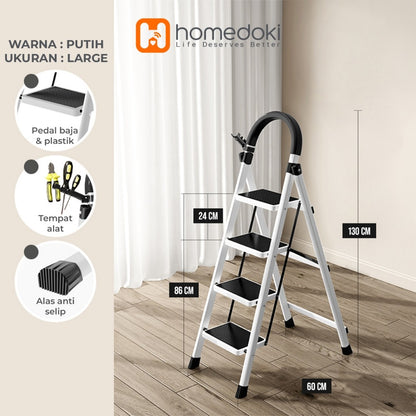Pekanbaru Homedoki Tangga Lipat Aluminium/Tangga Besi/Tangga Lipat/Tangga 9/10/11/12 Steps