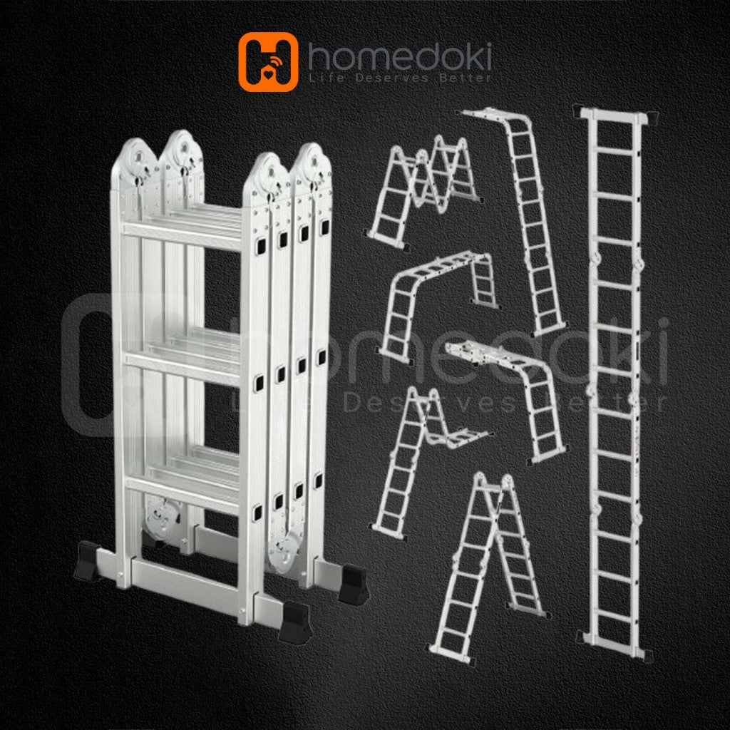 Pekanbaru Homedoki Tangga Lipat Aluminium/Tangga Besi/Tangga Lipat/Tangga 9/10/11/12 Steps