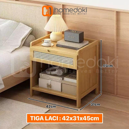 Pekanbaru Homedoki Meja Nakas / Meja Kecil / Nakas Meja Kamar Tidur Minimalis  / Meja Samping Tempat Tidur