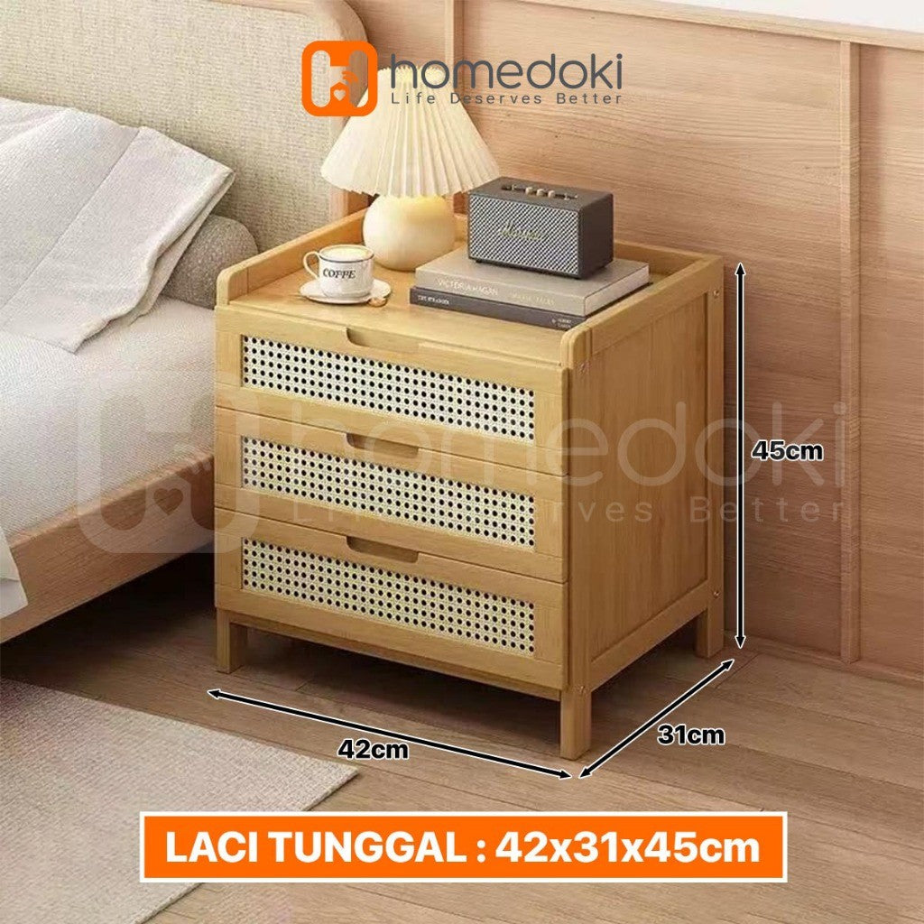Pekanbaru Homedoki Meja Nakas / Meja Kecil / Nakas Meja Kamar Tidur Minimalis  / Meja Samping Tempat Tidur