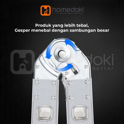 Pekanbaru Homedoki Tangga Lipat Aluminium/Tangga Besi/Tangga Lipat/Tangga 9/10/11/12 Steps