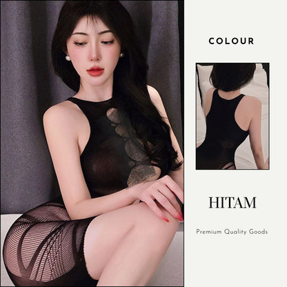 Pekanbaru Lingerie Dress Bodysuit D 183 Sobek Tangan Menggoda Pakaian Jala Transparan