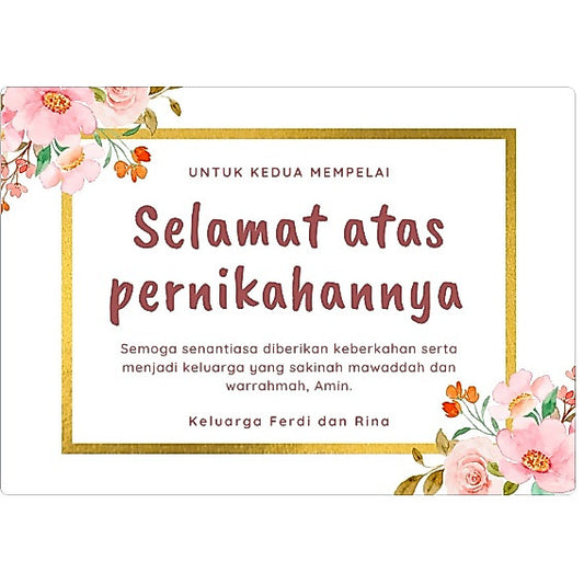 Pekanbaru Kartu Ucapan Hampers Box Pernikahan Ulang Tahun Kado Gift Card [FREE REQUEST DESIGN]