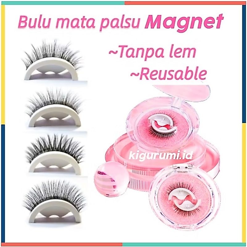 Pekanbaru Bulu Mata Magnet 3D Tanpa Lem Eye Lash Palsu Eyelash Extention