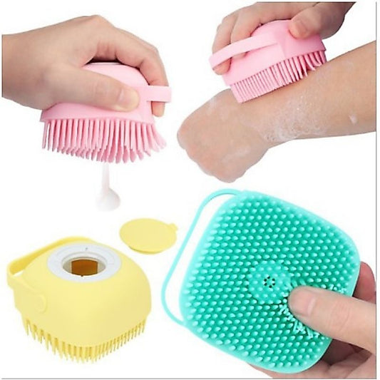 Pekanbaru Silicone Brush/ Spon Mandi Silikon/ Spon Mandi Busa Dengan Tempat Sabun