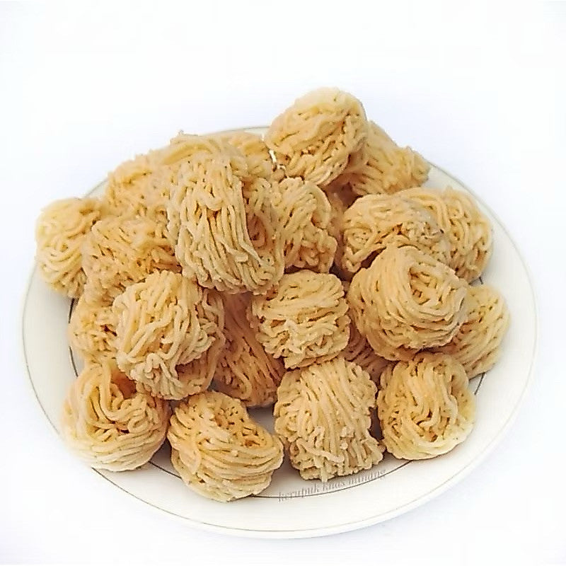 (Berat 1kg) LADU DAKAK DAKAK BULAT PUTIH RENYAH 1000gram, CEMILAN ASLI KHAS BUKITTINGGI