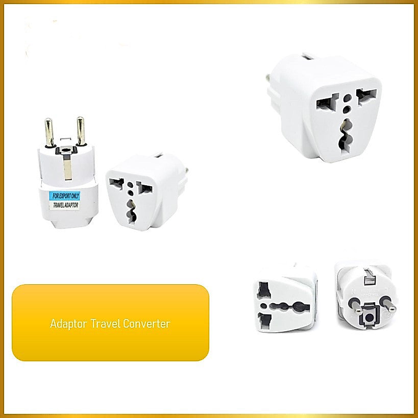 HR-Colokan Travel Converter / Sambungan Adaptor Kaki 3 ke Kaki 2 / EU KR Plug Charger