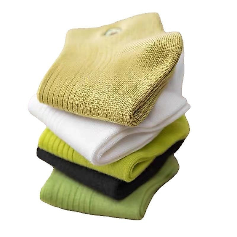 [littlecrab] Kaos Kaki Avocado Colorful Women Socks Import Avocado Kaos Kaki Hijau Buah Korean Style