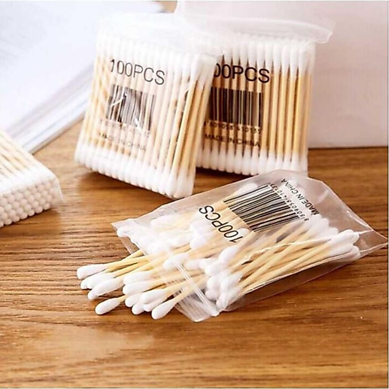 Pekanbaru (100 Pcs) Cotton Buds Bambu / Cotton Swab Bamboo / Cotton Bud Kayu