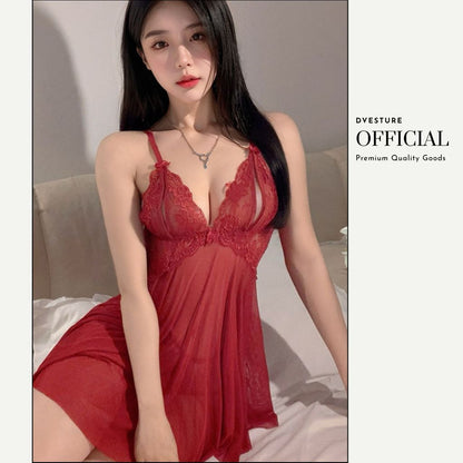 Pekanbaru Lingerie Dress Set D-181 Baju Tidur Wanita Model Suspender Temptation Sling