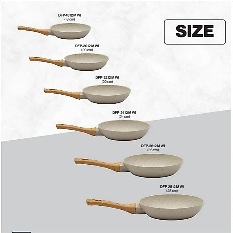 Pekanbaru Deep Fry Pan Miyako / Fry Pan Miyako Marble Induksi / Dfp-1812M Wi / Dfp-2012 M Wi / Dfp-2212 M Wi / Teflon
