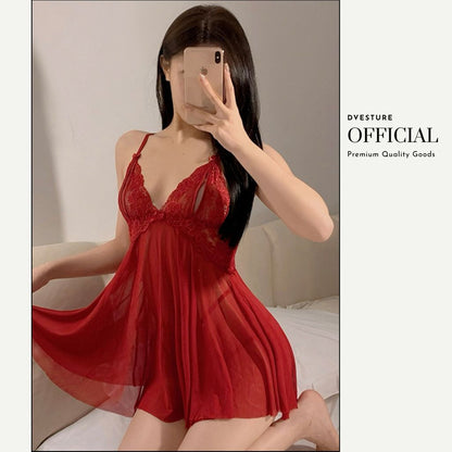 Pekanbaru Lingerie Dress Set D-181 Baju Tidur Wanita Model Suspender Temptation Sling