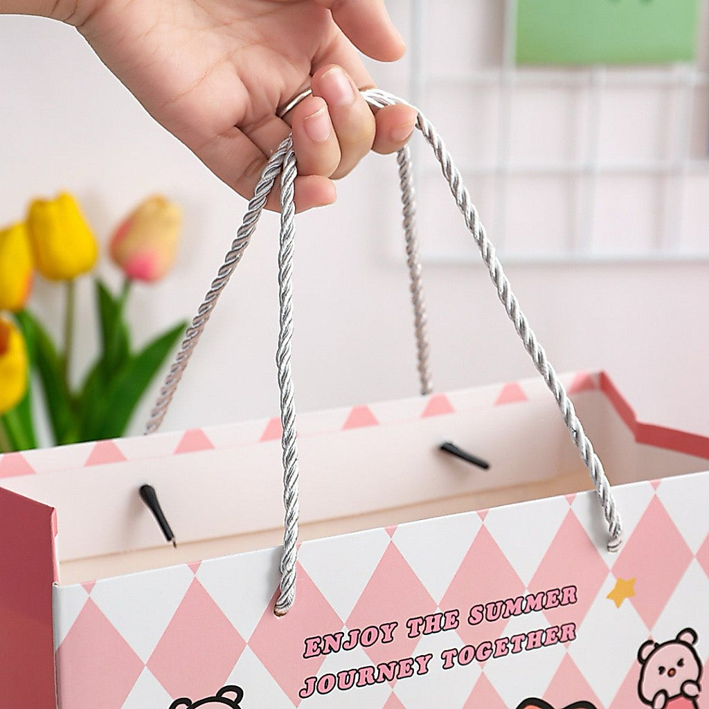 [littlecrab] Paper Bag Labubu Monster Bubuway Moena Police Girl Goodie Bag Tas Kado Unik Aesthetic