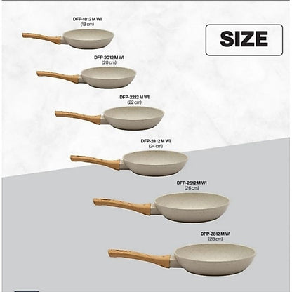 Pekanbaru Deep Fry Pan / Deep Fry Pan Marble Induksi Miyako / Dfp-2412M Wi / Dfp-2612 M Wi / Dfp-2812 M Wi / Teflon
