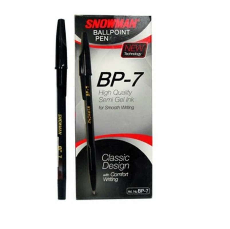 Pekanbaru Snowman Pen Bp7 3S Black