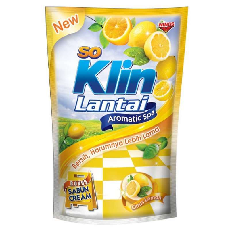Pekanbaru SOKLIN LANTAI KUNING LEMON ZEST 770ML