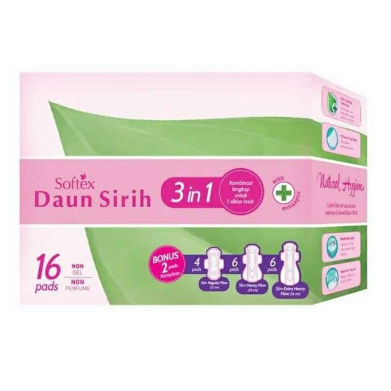 Pekanbaru Softex daun sirih slim 3in1 16s
