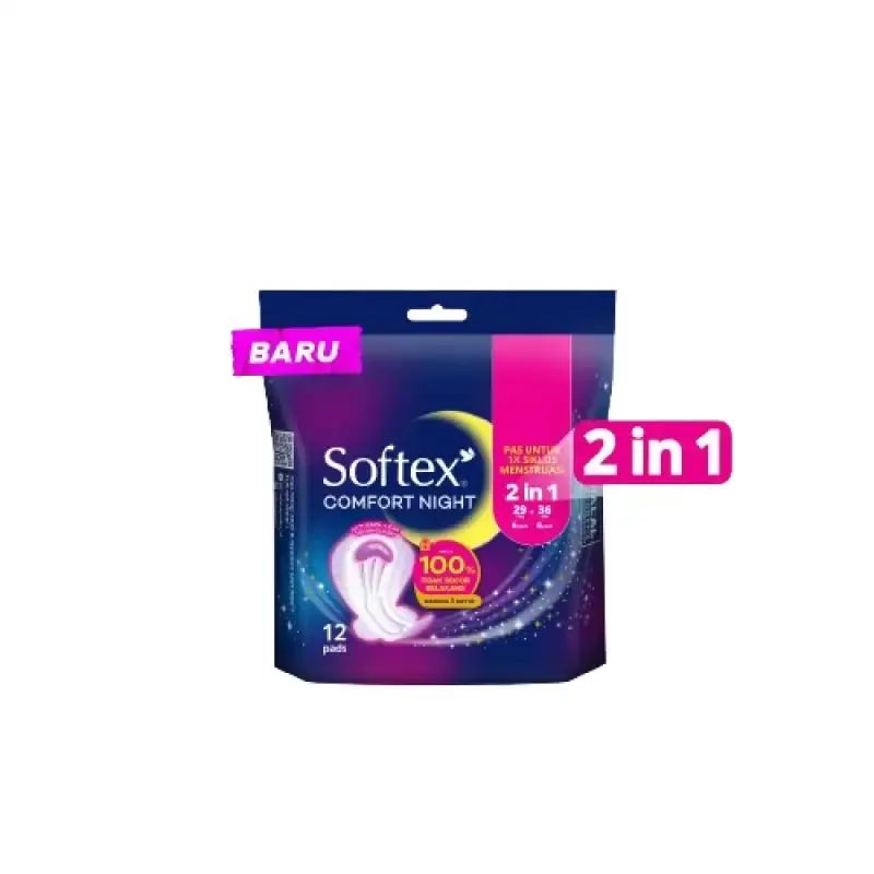 Pekanbaru SOFTEX COMFORT NIGHT 2IN1 12'S