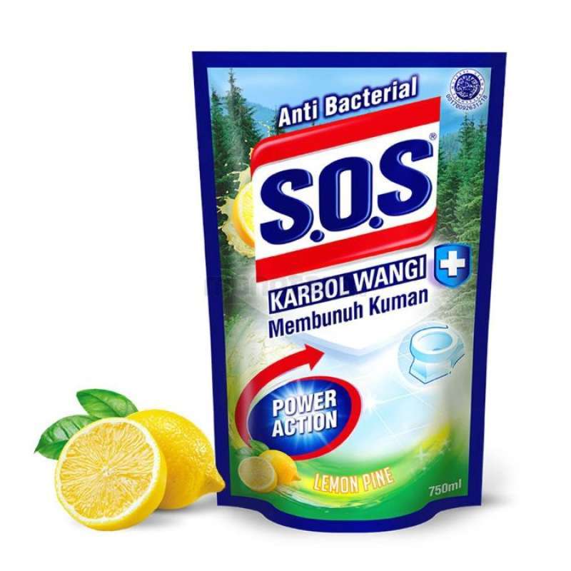 Pekanbaru S O S KARBOL WANGI LEMON PINE [1 POUCH x 750 ML]