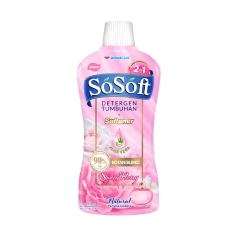 Pekanbaru SO SOFT LIQUID DETERGENT SWEET PEONY 700 ML BOTOL
