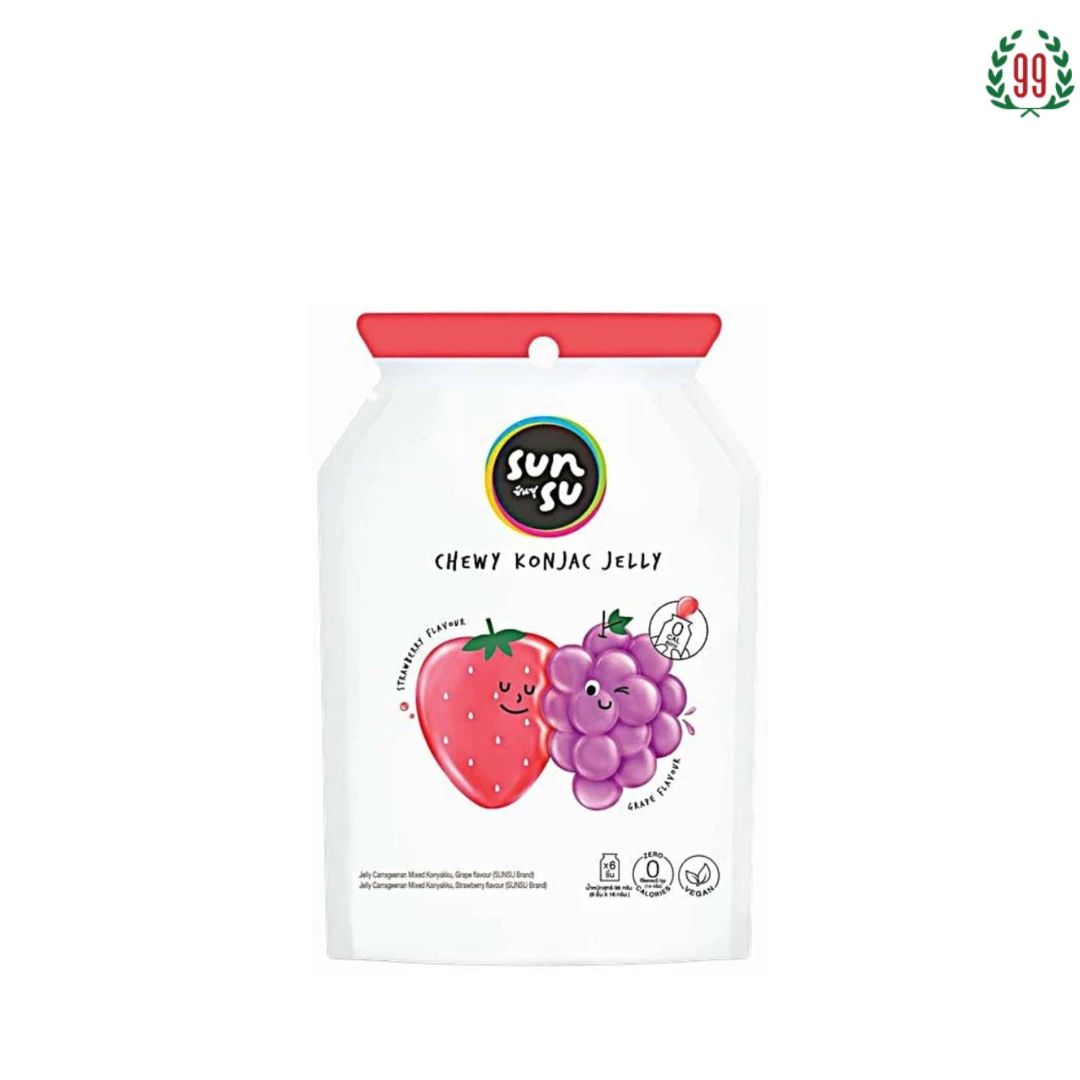 Pekanbaru Sunsu Grape & Strawberry Jelly Konyakku 96Gr