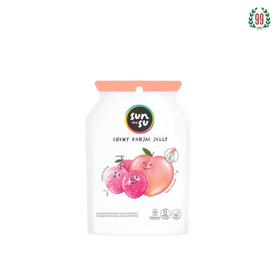 Pekanbaru Sunsu Peach & Lychee Jelly Konyakku 96Gr