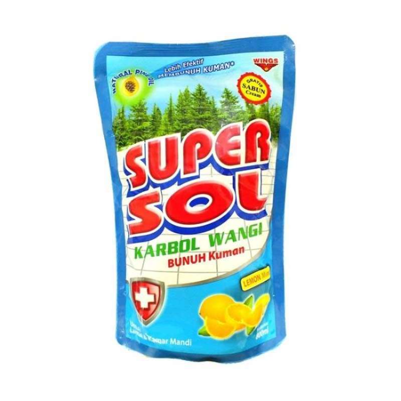 Pekanbaru SUPERSOL KARBOL LEMON [1 POUCH x 800 ML]