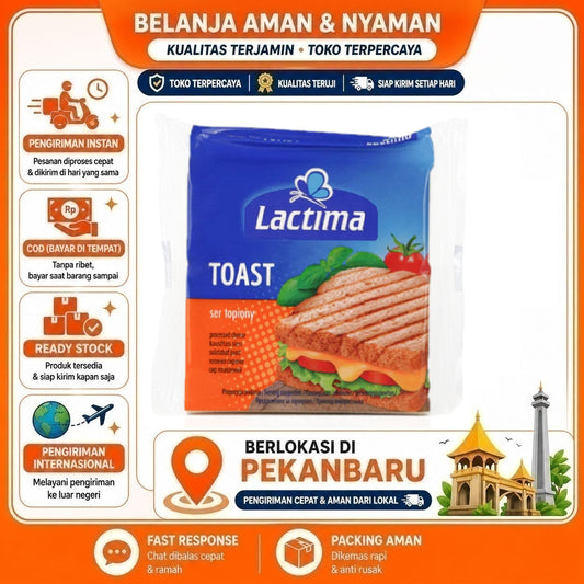 Pekanbaru 130 gr Lactima Toast Processed Cheese Slice Lembaran Keju Olahan Bahan Makanan Roti