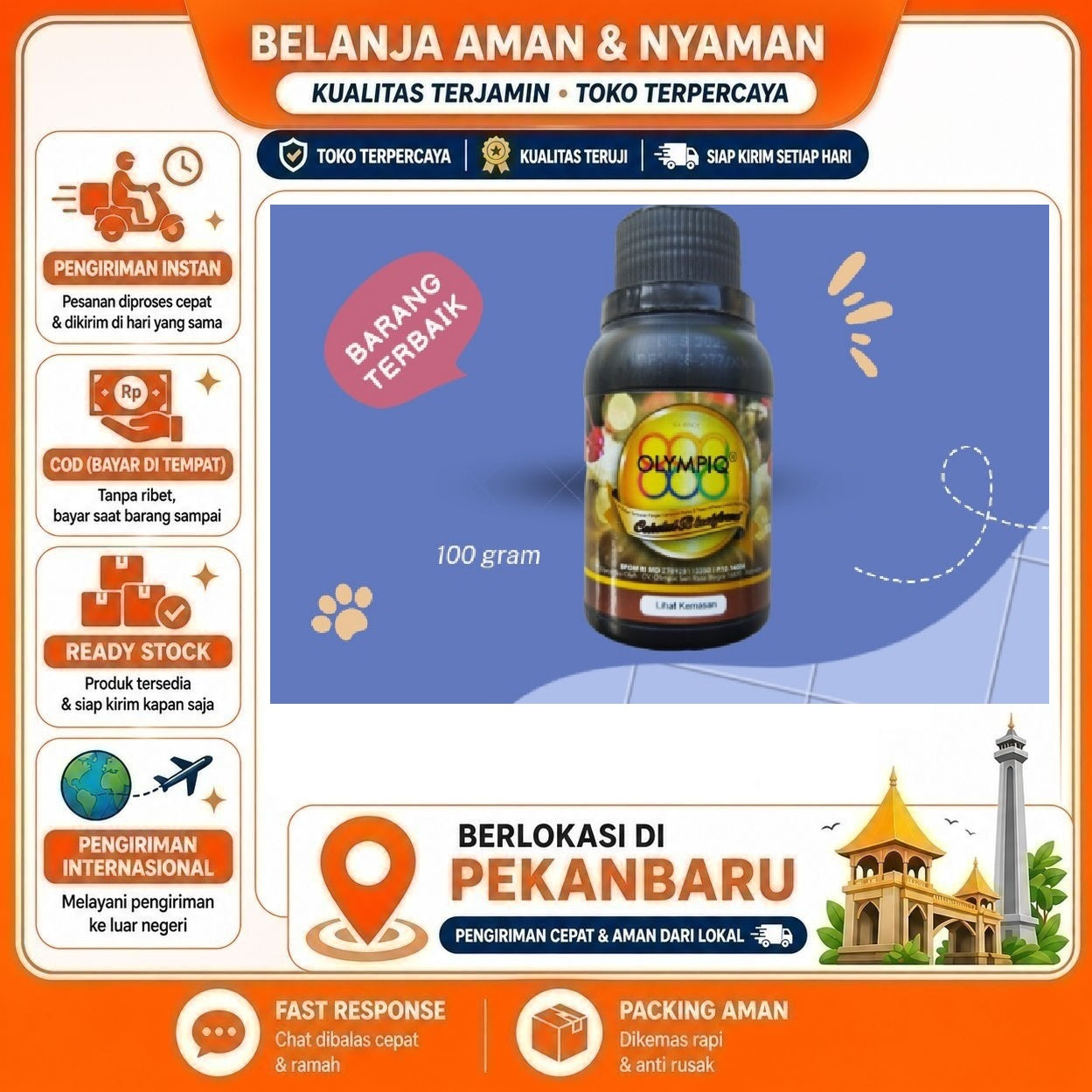[SDW] pekanbaru/100 gr Olympiq Cokelat Blackforest Coklat Black Forest Chocolate Bahan Kue Baking