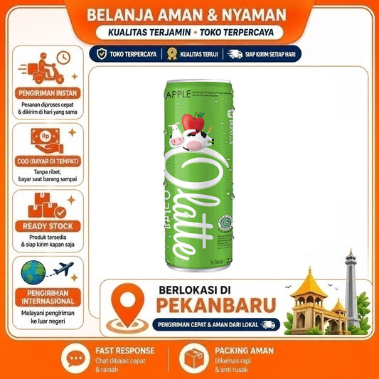 Pekanbaru 240ml Olatte Milky & Fruity Apple Fruit Milk Flavor Minuman Susu Rasa Buah Apel