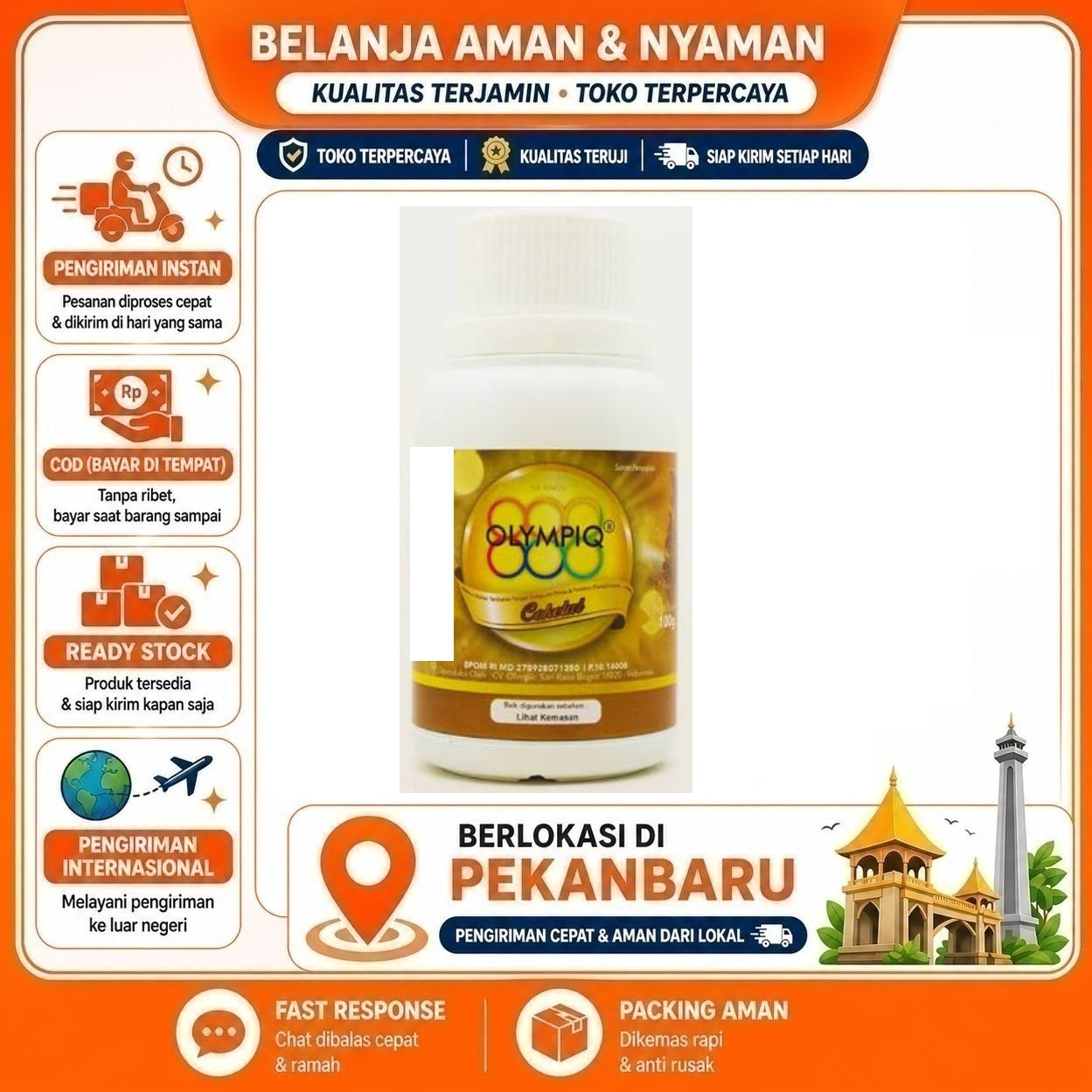 [SDW] pekanbaru/100 gr Olympiq Cokelat Coklat Chocolate Bahan Kue Baking Mix Food Campuran Makanan