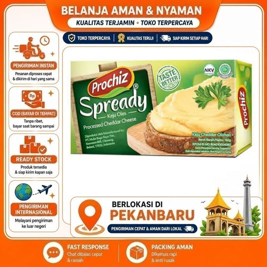Pekanbaru 160 Gram Prochiz Spready Cheddar Cheese Processed Taste Better Keju Cedar Olahan