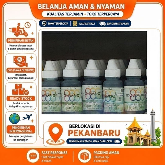 Pekanbaru 33ml Olympiq Warna Hijau Muda Green Bahan Tambahan Pangan Campuran Pewarna Makanan