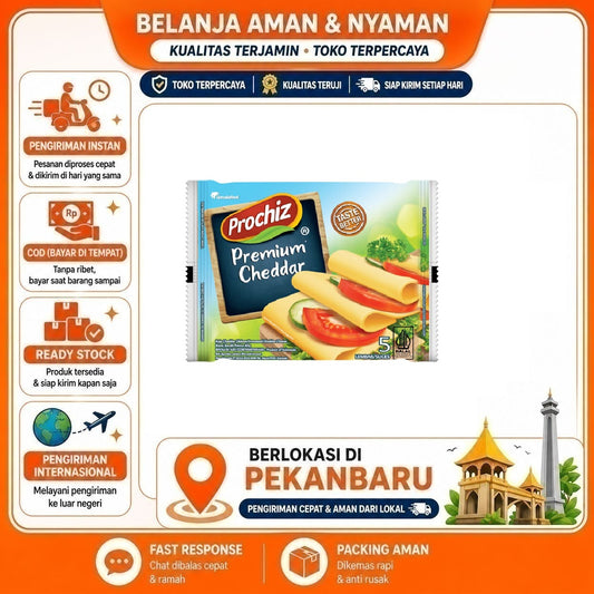 Pekanbaru 5 Lembar Prochiz Premium Cheddar Cheese Processed Taste Better Keju Cedar Pekanbaru