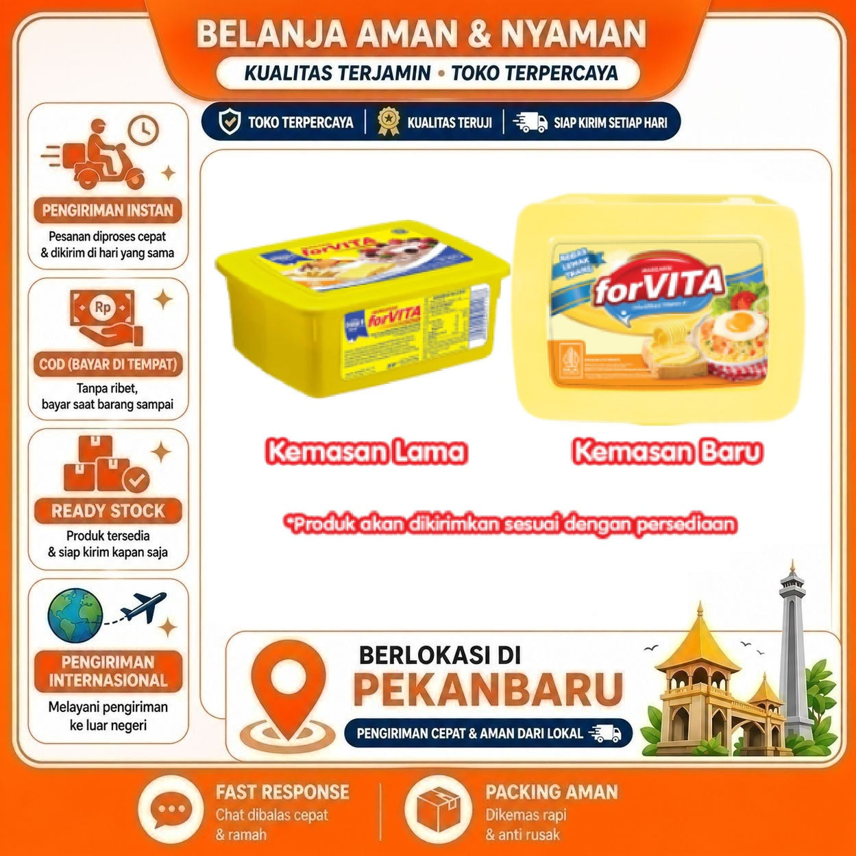 [SDW] pekanbaru/Forvita Margarin Serbaguna 250g - Bebas Lemak Trans, Vitamin A, Omega 6 & 9 Halal