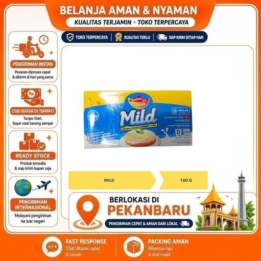 Pekanbaru 160 Gram Emina Mild Cheese Lembut Dengan Susu Keju Halal Mudah Diserut Bahan Makanan