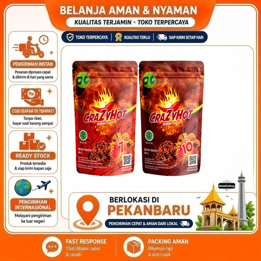 Organic Center Crazy Hot Bumbu Cabe / Chili Powder / Bumbu Cabai Pedas / Spicy Seasoning Powder COD