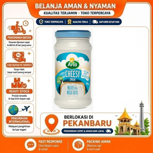 Pekanbaru 240 gr Arla Cheese Spread Milky And Mild Taste Olesan Keju Selai Roti Sandwich Kue