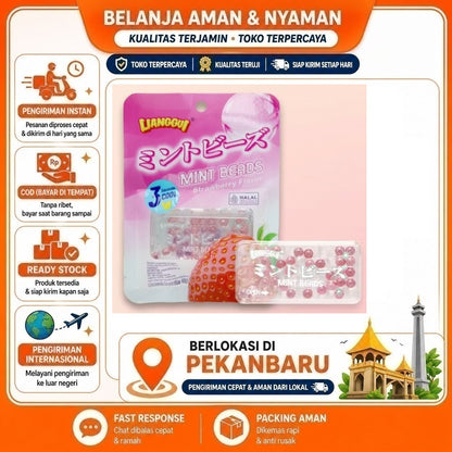 [SDW] pekanbaru/Lianggui Permen Mint Mutiara 1 Saset 3 gr Rasa Stroberi Blueberi Anggur Grape Halal