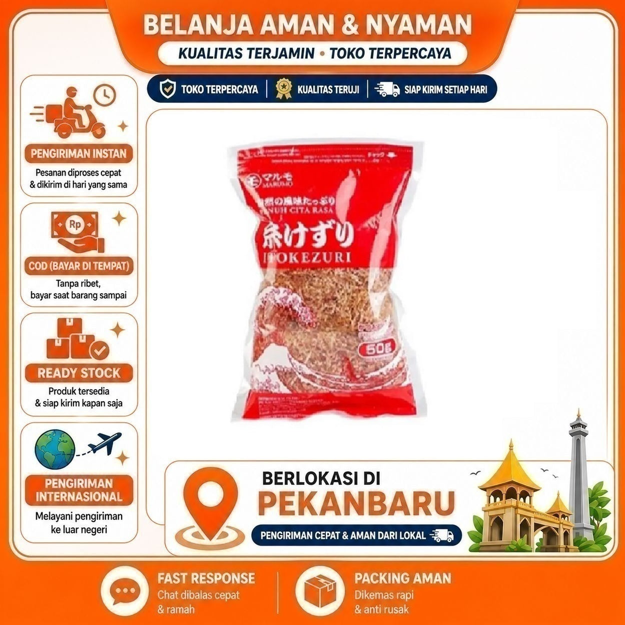 [SDW] pekanbaru/50 gr Marumo Ito Kezuri Itokezuri Cakalang Serut Halus Ikan Pilihan Fish Flakes Enak
