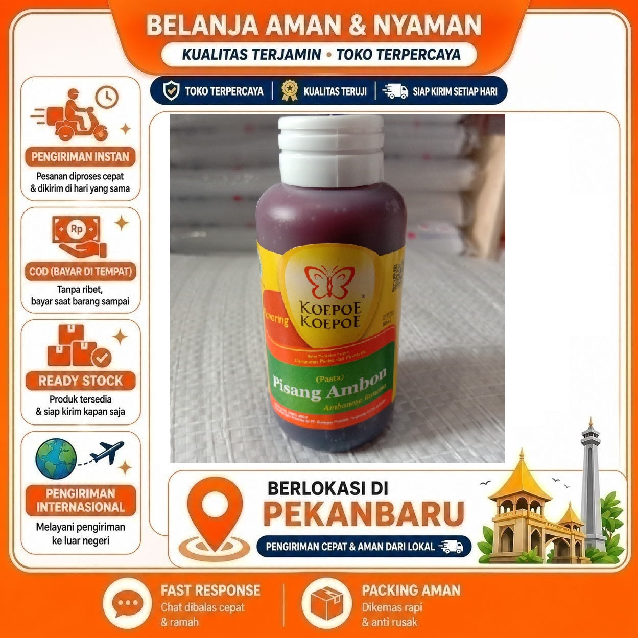 [SDW] pekanbaru/60ml Koepoe Koepoe Perisa Pasta Pisang Ambon Bahan Makanan Kue Halal Cake Food Mix