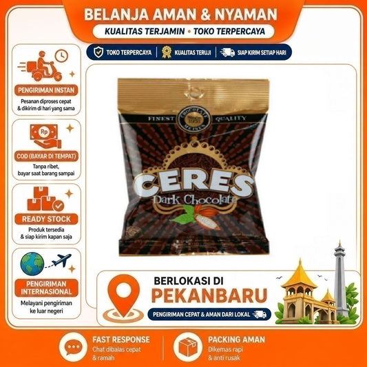 Pekanbaru 75 Gram Ceres Dark Chocolate Meses Coklat Hitam Cokelat Bahan Dekorasi Kue Roti Cake