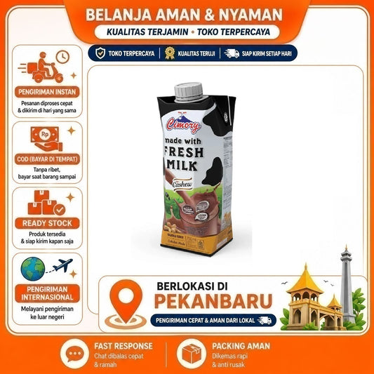 Pekanbaru 750ml Cimory Susu UHT Rasa Cashew Made With Fresh Milk Minuman Halal Bergizi Sehat